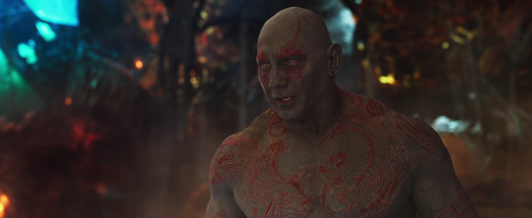 Dave Bautista as Drax in Guardians of the Galaxy Vol.2